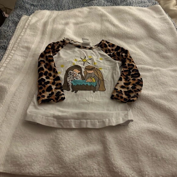 Dash of Glitter manager scene Christmas 2 piece outfit flare legs XS cheetah - Picture 4 of 10